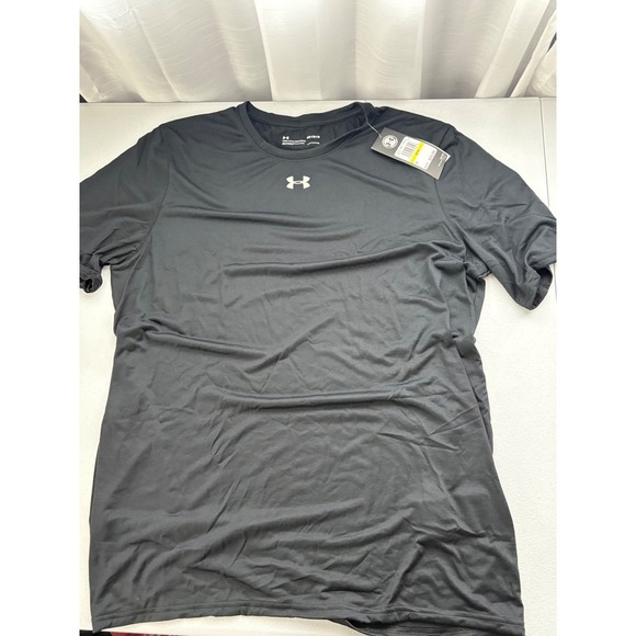 Under Armour Tech T-Shirt Performance Training Gym Athletic Black Large Loose Fi - Picture 1 of 5